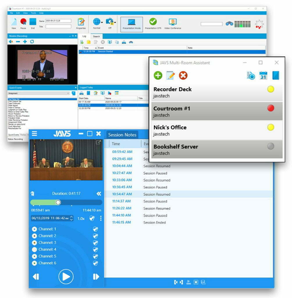 JAVS Suite 8 Software Interface