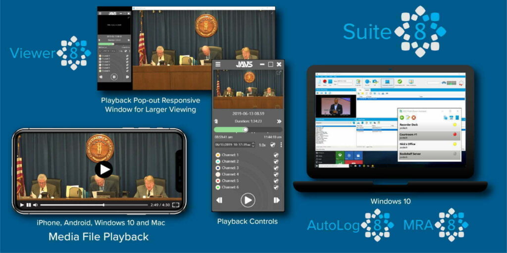 JAVS Suite 8 Courtroom Software Interface