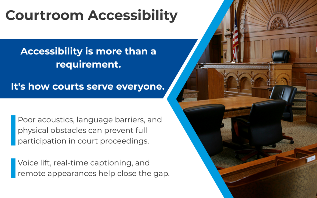 Courtroom Accessibility Infographic