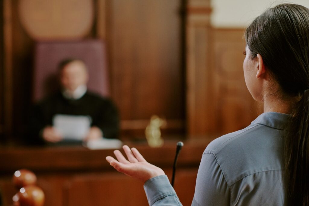 image of woman at a court